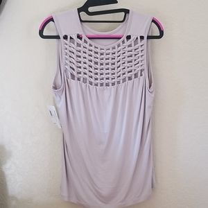 NWT Tan Grace Weave Tank Top - Size Large